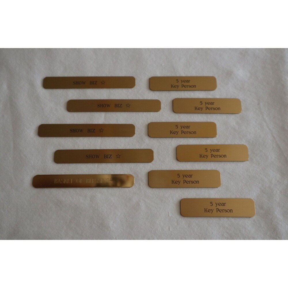 Lot 11x Longaberger Gold Tag Hostess and or Baskets Metal Blessings Show Biz Key - Picture 9 of 13